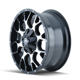 Mayhem 8015 Warrior 18x9 / 8x180 BP / 18mm Offset / 124.1mm Hub Black/Machined Face Wheel