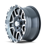 ION Type 179 17x9 / 8x165.1 BP / 0mm Offset / 130.8mm Hub Black/Machined Wheel