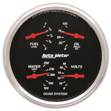 AutoMeter Gauge Quad 5in. 0 Ohm(e) to 90 Ohm(f)Elec Designer Black