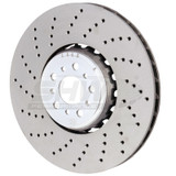 SHW 18-21 BMW M5 4.4L Left Front Cross-Drilled Lightweight Brake Rotor (34117991101)