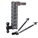Gen-Y Mega Duty 2in Shank 17.5in Drop 2K TW 16K Hitch w/GH-051 Dual-Ball/GH-0100 Stabilizer Kit