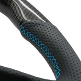 NRG 12-23 Toyota Tacoma OEM Plus Carbon Fiber Steering Wheel w/ Blue Stitch & Red Center Mark