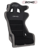 PRP Echo Composite Seat- Black/Grey (PRP Silver Outline/Delta Silver- Silver Stitching)