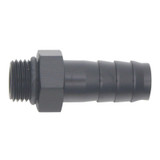 DeatschWerks 6AN ORB Male to 1/2in Male Triple Barb Fitting (Incl O-Ring) - Anodized Matte Black