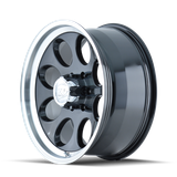 ION Type 171 15x8 / 6x114.3 BP / -27mm Offset / 83.82mm Hub Black/Machined Wheel