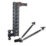 Gen-Y Mega Duty 2in Shank 22.5in Drop 10K Hitch w/GH-031 Dual-Ball/GH-0100 Stabilizer Kit