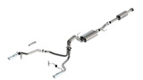 Borla F-150 2021 3.3L CC SB EC STB XL/XLT/Lariat/KR/Plnm/LTD 3/2.25 SRE Cat-Back ATAK Chrome Tips