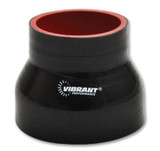 Vibrant 4 Ply Reducer Couper 1.5in ID x 1.375in ID x 3in Long - Black