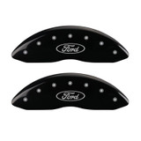 MGP 4 Caliper Covers Engraved Front & Rear MGP Black finish silver ch