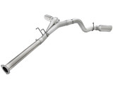 aFe Atlas Exhaust 4in DPF-Back Exhaust Aluminized Steel Polished Tip 11-14 ford Diesel Truck V8-6.7L
