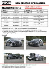 HKS Body Kit TYPE-S GR COROLLA F-Spoiler