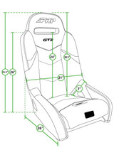 PRP Honda Talon GT3 Suspension Seats Kit (Pair) - Black & Gray