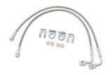 Zone Offroad 07-18 Jeep Wrangler JK Front 4-6in Stainless Brake Lines