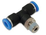 Vibrant Male Tee 1-Touch Fitting for 5/32in OD Tube (1/8in NPT)