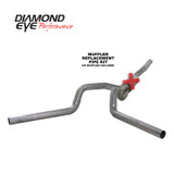 Diamond Eye KIT 4in Catback MFLR RPLCMENT PIPE DUAL SS: 2006-2007.5 CHEVY/GMC 6.6L 2500/3500