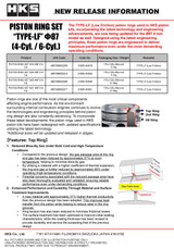HKS PISTON RING SET N24 D87.0 4-Cyl.
