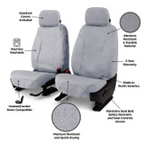 Covercraft 19-26 Mercedes-Benz Sprinter Polycotton SeatSaver Custom Front Row Seat Covers-Tan