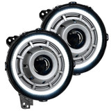Oracle Oculus Bi-LED Projector Headlights for Jeep JL/Gladiator JT Satin Silver 5500K
