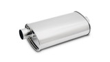 Vibrant StreetPower Oval Muffler 3.50in Inlet/Outlet (Offset-Center)
