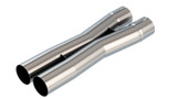 Borla 2.75in Universal X-Pipe 3.66in Inlet Centerline 4.05in Outlet Centerline 26.98in OAL