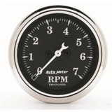Auto Meter Gauge Kit 5 pc. 3 3/8in & 2 1/16in Elec. Speedometer Old Tyme Black