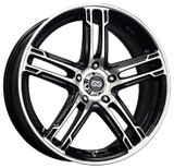 Enkei FD-05 18X7.5 5x112 53mm Offset 72.6mm Bore Black Machined Wheel (MOQ 40)