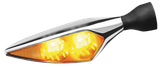 Kuryakyn Rhombus Amber Front Left/ Right Rear Chrome