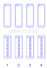 King Engine Bearings Nissan VQ35DE Performance Main Bearing Set - Size STDX