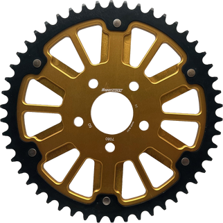 Stealth 51t Rear Sprocket Gld Alum Car  Blk Steel Teeth