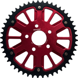 Stealth 51t Rear Sprocket Red Alum Car  Blk Steel Teeth