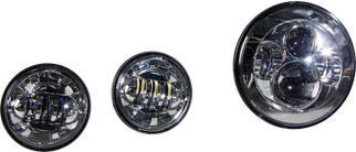 Led Headlight/passing Lamp Set Chrome
