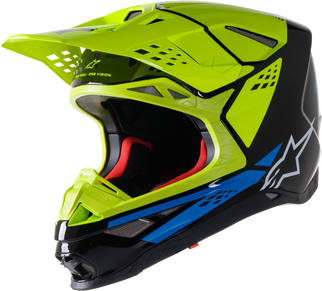S.tech S-m8 Factory Helmet Dark Blue/orange/ylw Fluo Xl
