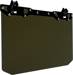 12" X 8" Narrow Mount Sun Viso W/tinted Shield- Black