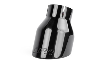 APR Double-Walled 4in Slash-Cut Tips - Polished Diamond Black - Set of 2