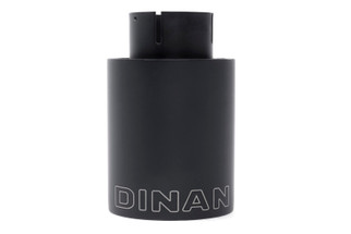 Dinan Double-Walled 4in Clamp-On Exhaust Tip - Black - 4in Outlet / 2.75in Inlet