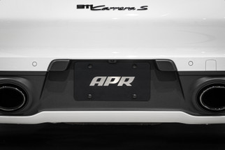APR License Plate - Silver Logo/Black Plate