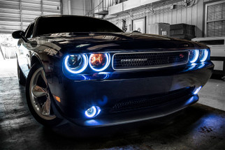 Oracle 08-14 Dodge Challenger LED Fog Light Halo Kit - Amber