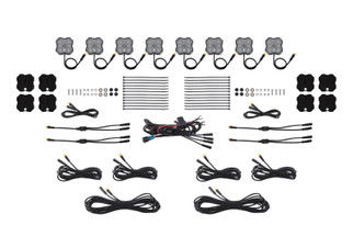 Diode Dynamics Rock Light - Red/White - M8 Magnet 8-Pack
