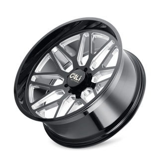 Cali Off-Road 9115 Invader 22x12 / 6x135 BP / -51mm Offset / 87.1mm Hub Gloss Black Milled Wheel