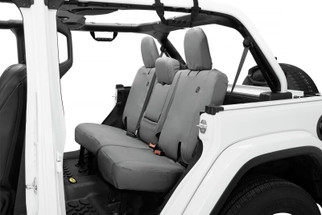 Bestop 18-23 Jeep Wrangler JL 4-Door Exc. 4Xe Rear W/ Fold Down Arm Rest Seat Covers (Charcoal)