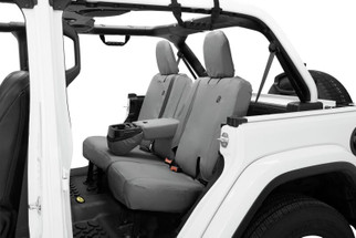 Bestop 18-23 Jeep Wrangler JL 4-Door Exc. 4Xe Rear W/ Fold Down Arm Rest Seat Covers (Charcoal)