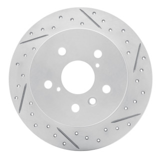 R1 18-24 Toyota Camry Rear Right Drilled & Slotted Geo-Carbon Rotor