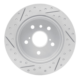 R1 18-24 Toyota Camry Rear Right Drilled & Slotted Geo-Carbon Rotor