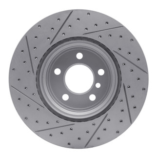 R1 07-19 BMW X6 Rear Right Drilled & Slotted Geo-Carbon Rotor