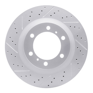 R1 10-24 Lexus Gx460 Front Left Drilled & Slotted Geo-Carbon Rotor