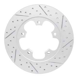 R1 15-26 Ford Transit-250 Rear Left Drilled & Slotted Geo-Carbon Rotor