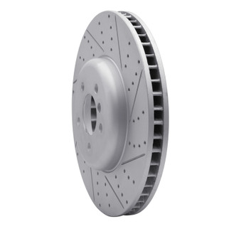 R1 09-17 BMW 750I Right Front Drilled & Slotted Geo-Carbon Rotor
