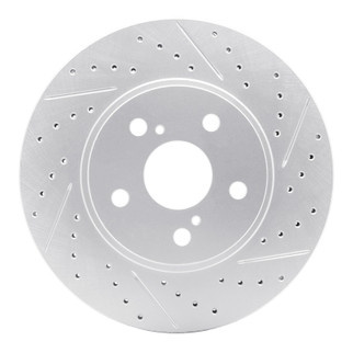 R1 02-15 Lexus Is250 Front Right Drilled & Slotted Geo-Carbon Rotor
