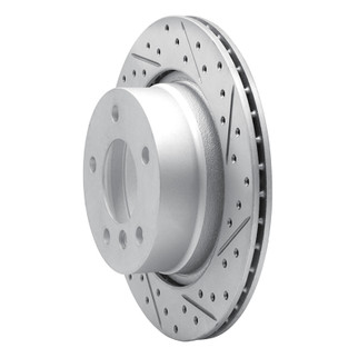 R1 03-08 BMW Z4 Rear Right Drilled & Slotted Geo-Carbon Rotor