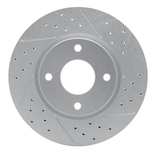 R1 07-14 Nissan Sentra Front Right Drilled & Slotted Geo-Carbon Rotor